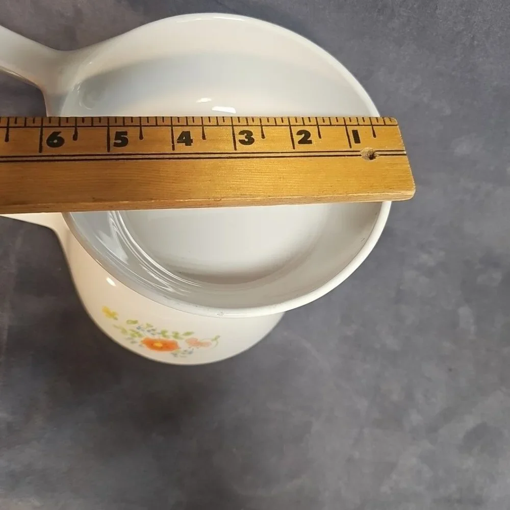 Vtg CORNINGWARE Wildflower P-82-B 1.5P SAUCE PAN & P-81-B 1P Sauce-skillet/1-Lid